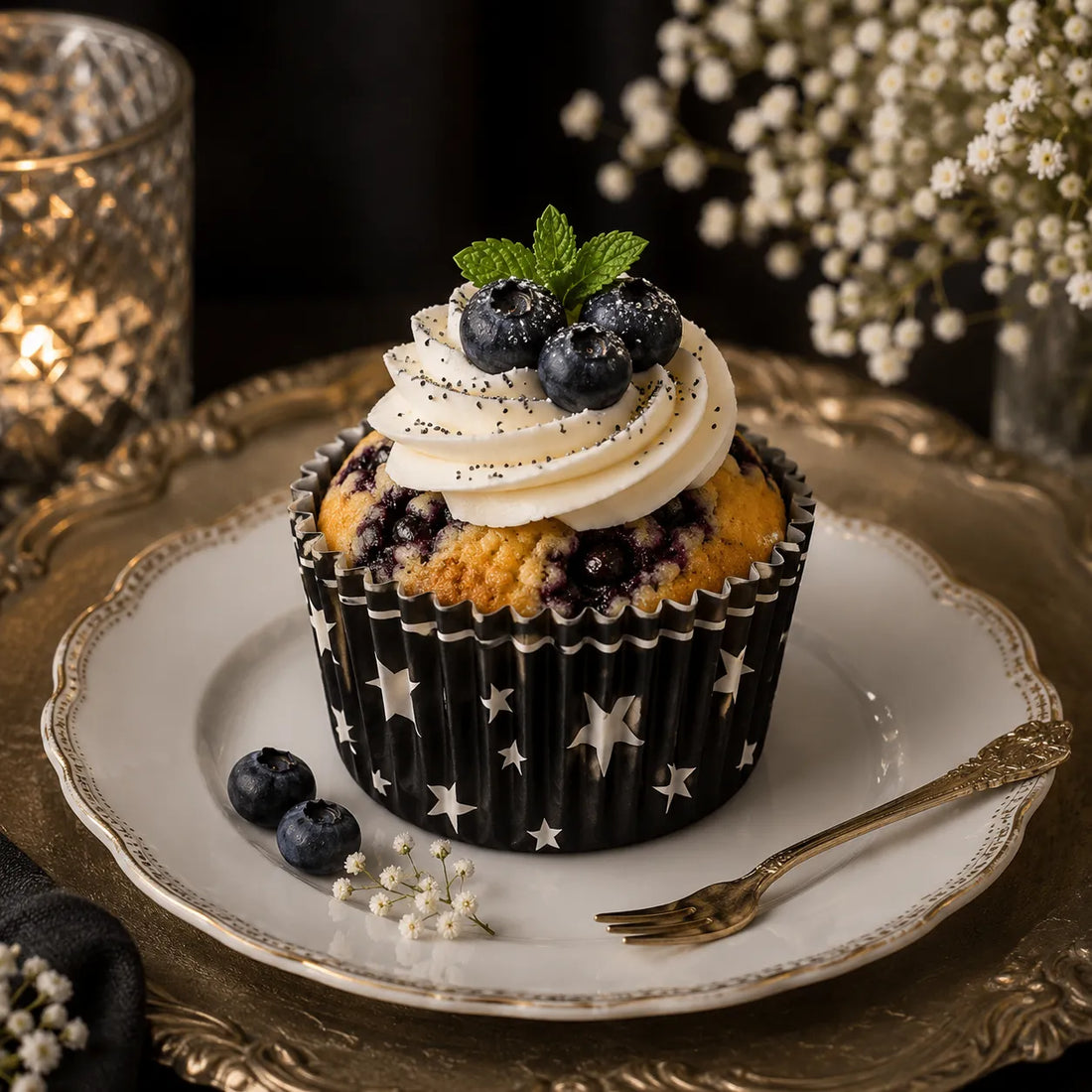 Caissette à Cupcake à Etoiles Minimaliste