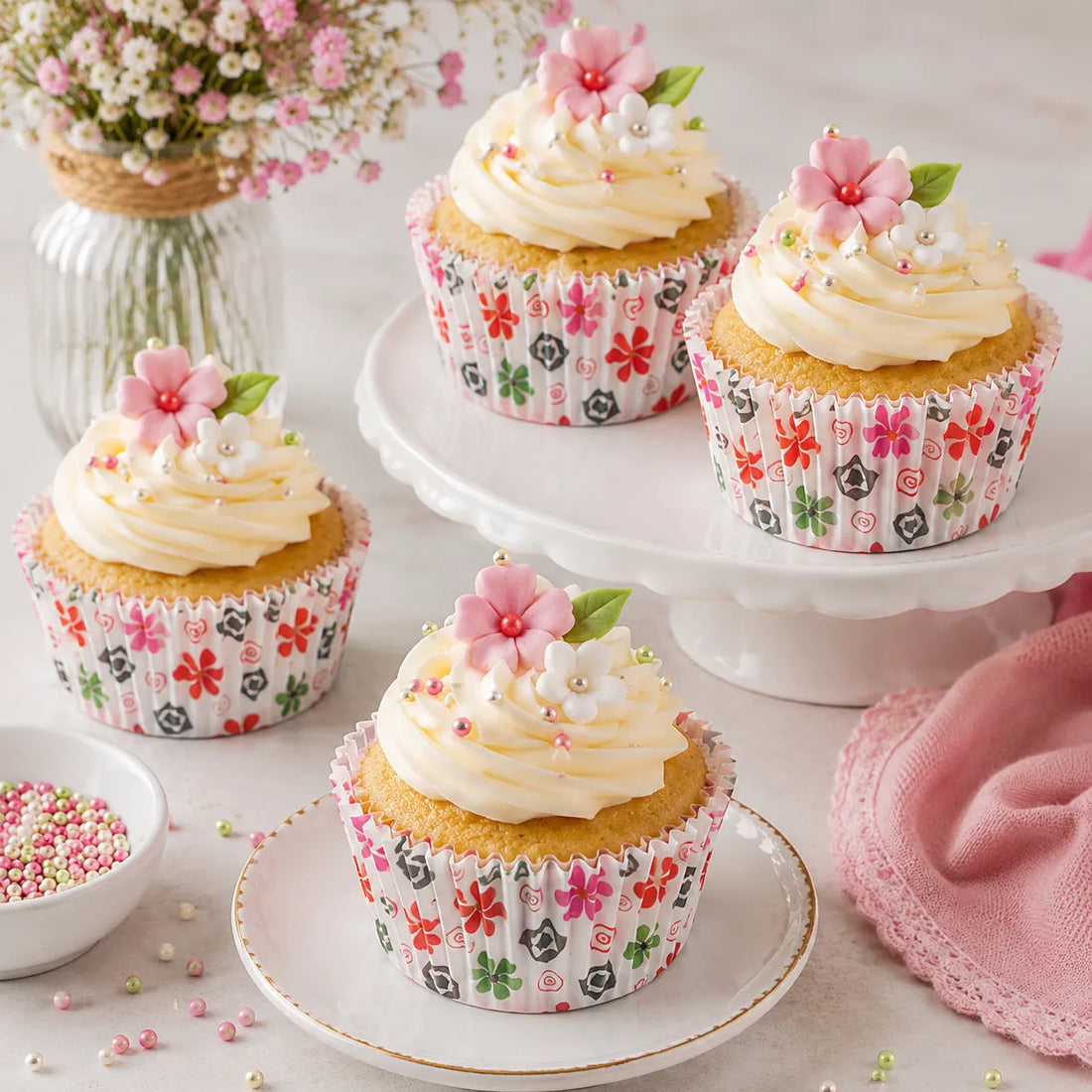 Caissette Cupcake Fleurie