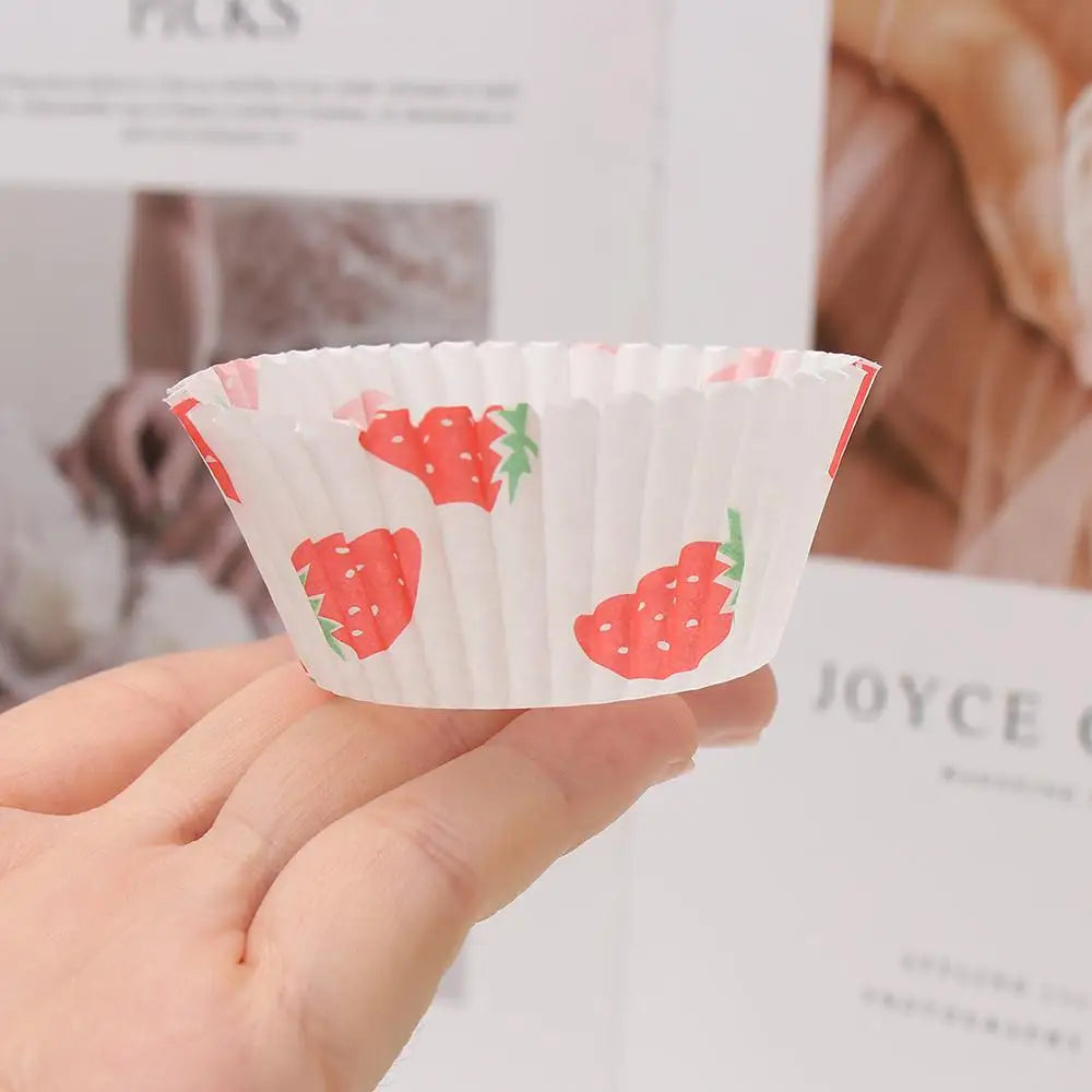 Caissette Cupcake Motif Fraise chic