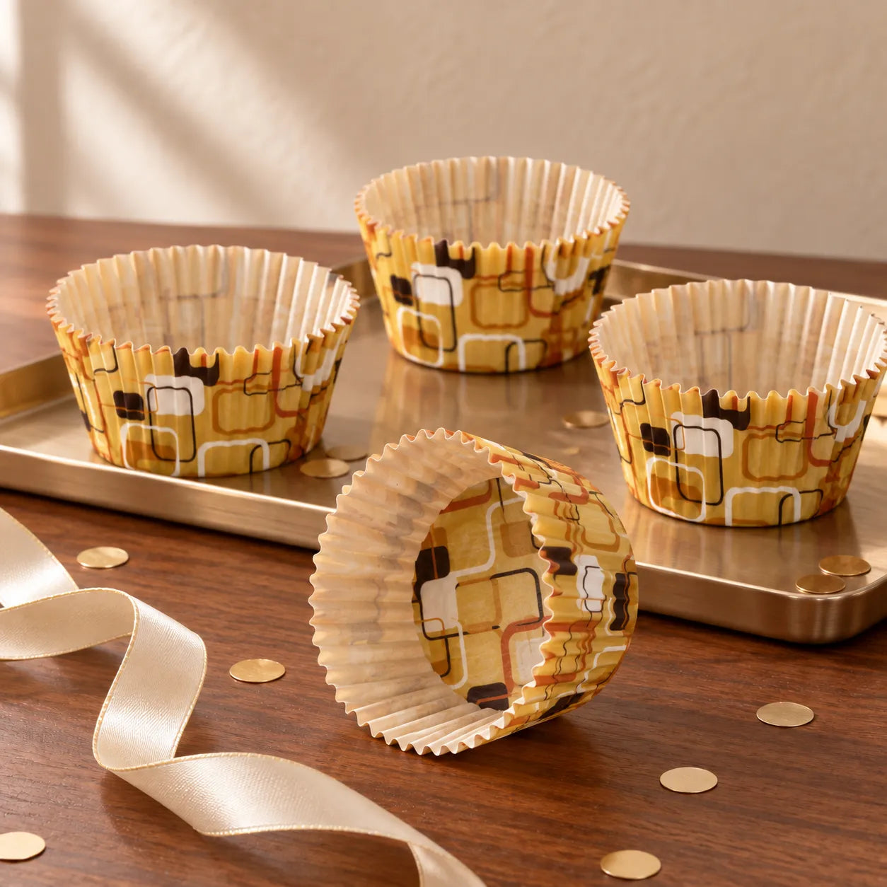 Caissette à Cupcake à Motifs Géométriques chic