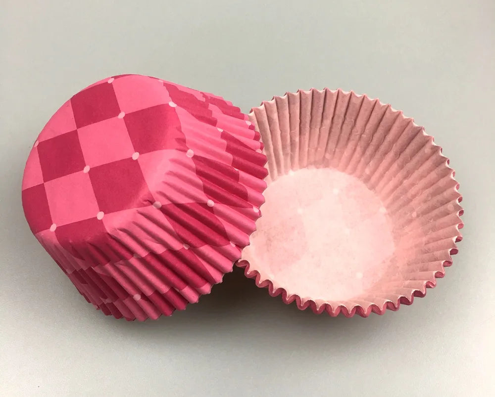 Caissette Cupcake Rose Design Géométrique