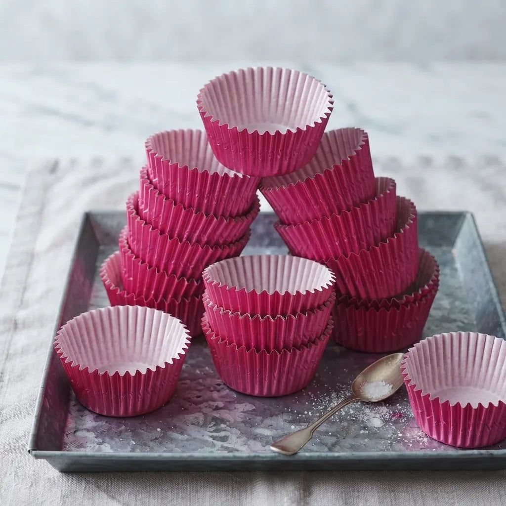 Caissette à Cupcake Rose Métallisé Minimaliste