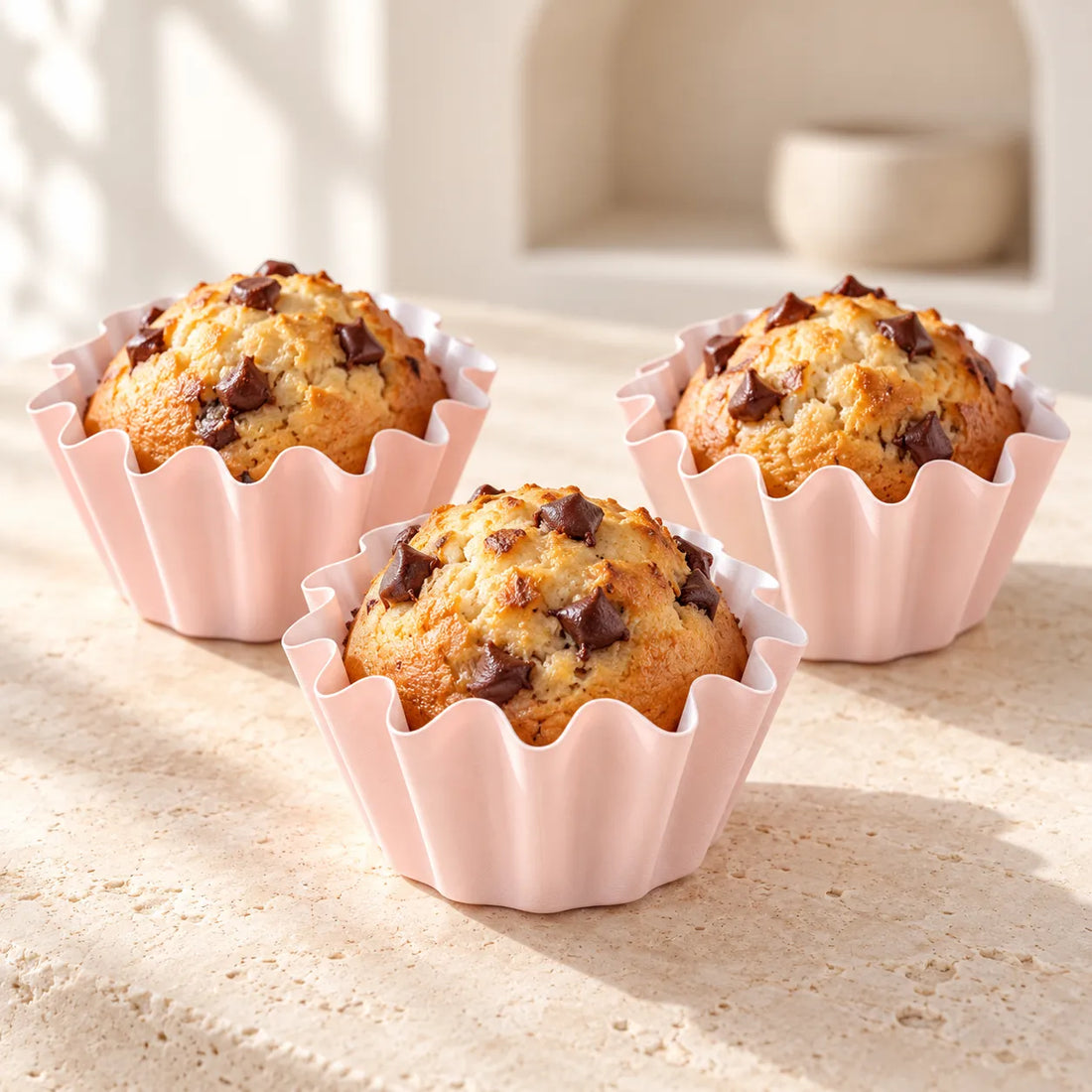 Caissette Cupcake Rose Pastel Résistant