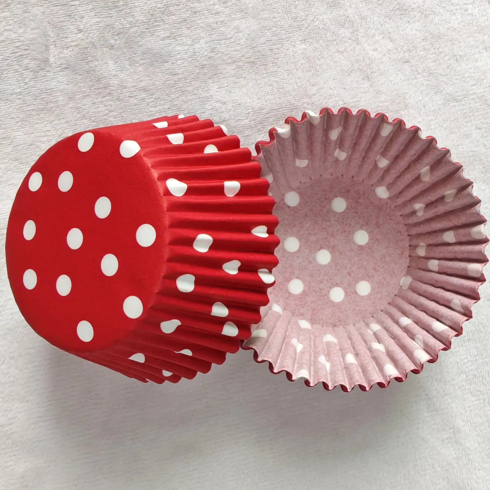 Caissette à Cupcake Rouge à Pois Unique