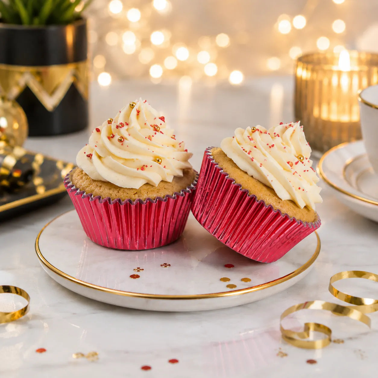 Caissette à Cupcake Rouge en Alu
