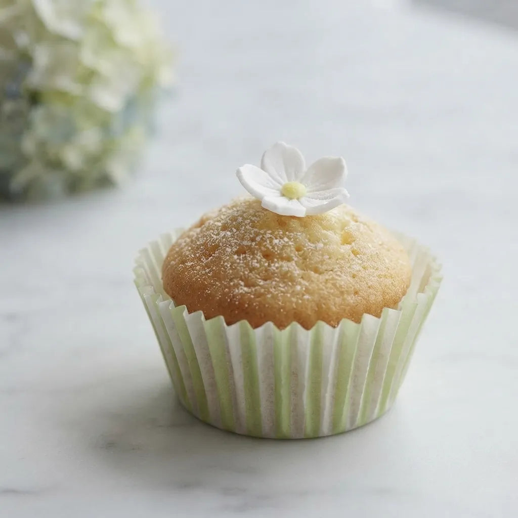 Caissette à Cupcake Vert et Blanc rayé