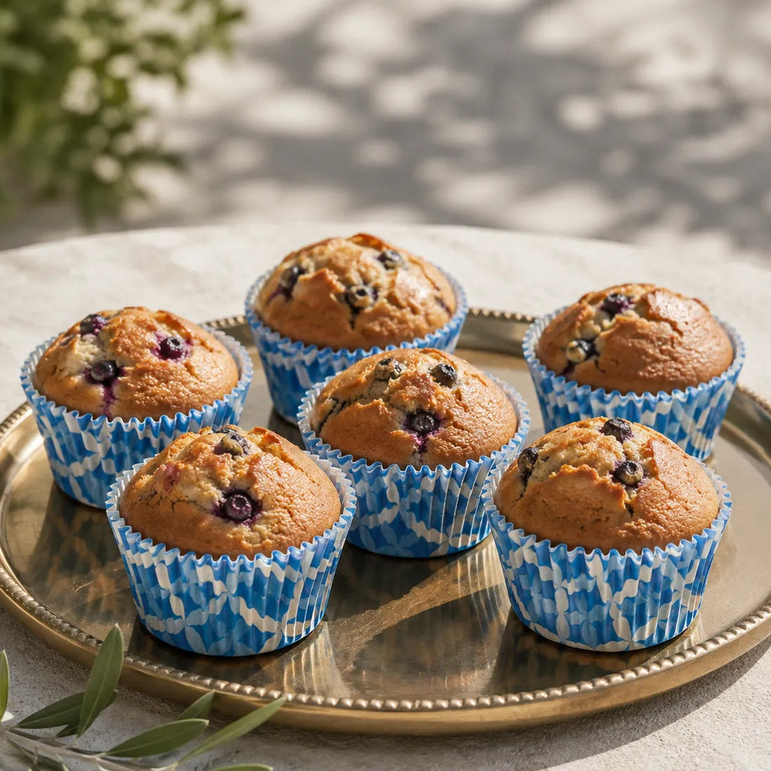 Caissette à Cupcake en Papier Bleu
