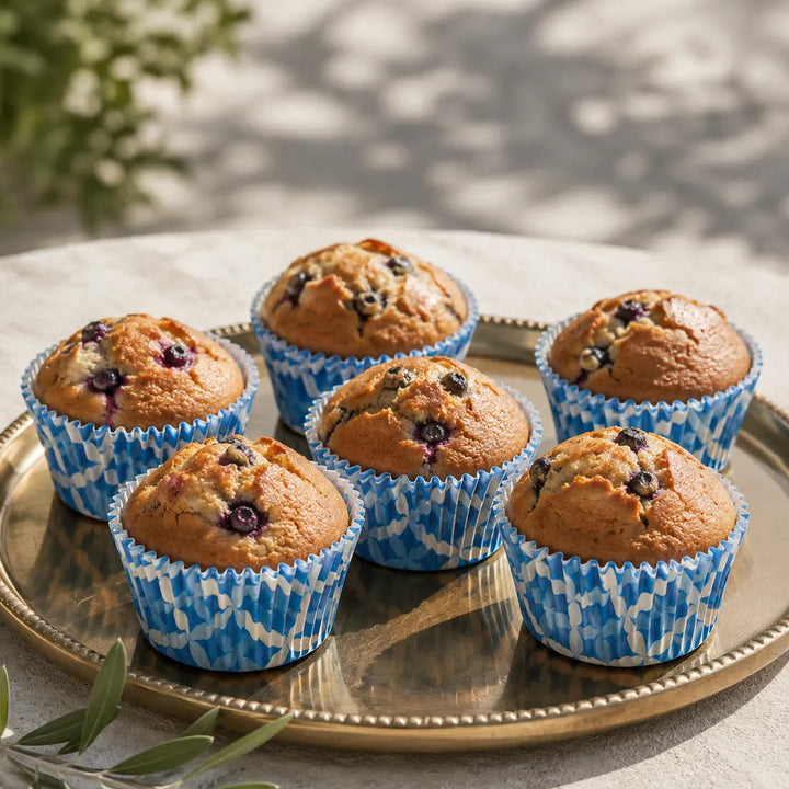 Caissette à Cupcake en Papier Bleu