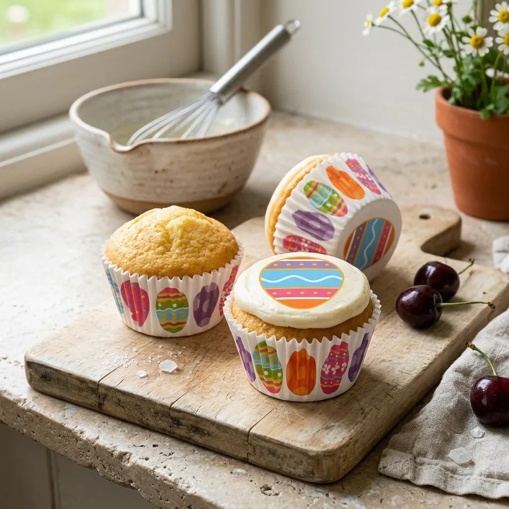Caissette Cupcake Œufs de Pâques Colorés Résistant