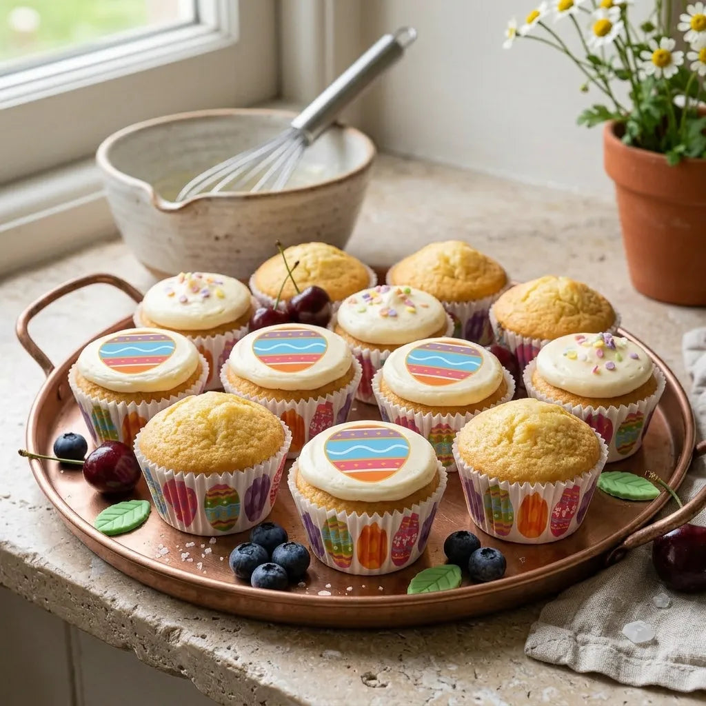 Caissette Cupcake Œufs de Pâques Colorés Unique