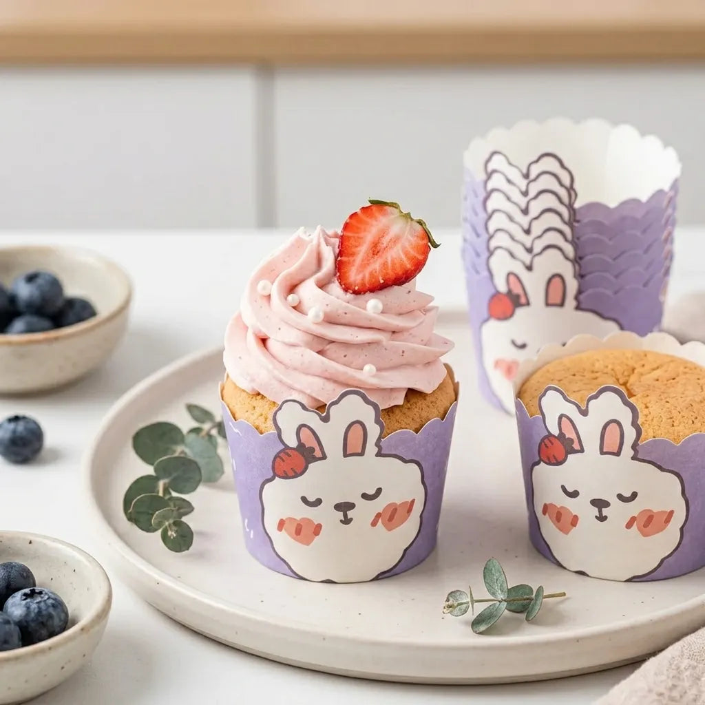 Caissette à Muffin Lapin Mignon Minimaliste