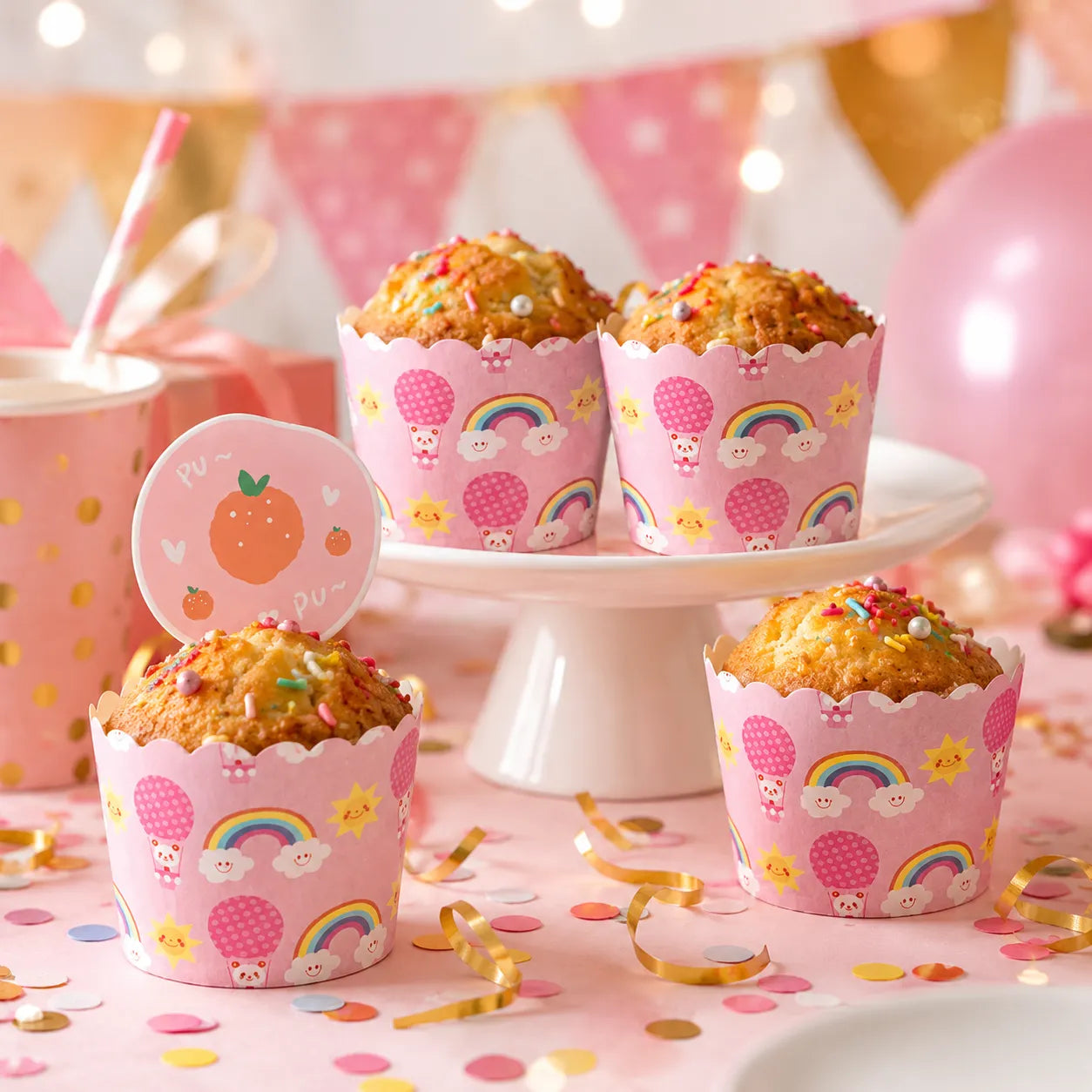 Caissette à Muffin à Motifs Arc-en-ciel