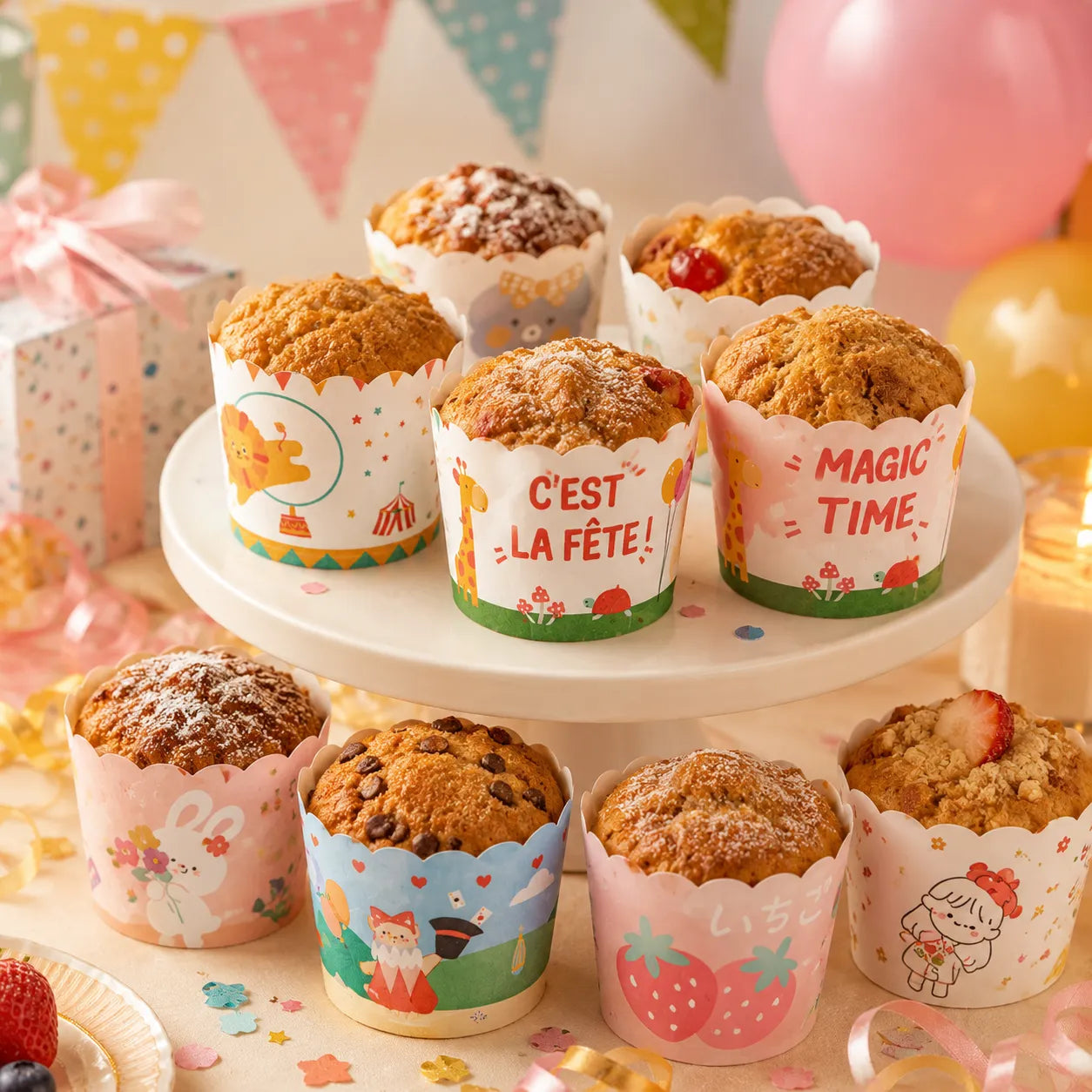 Caissette à Muffin à Motifs Enfantins