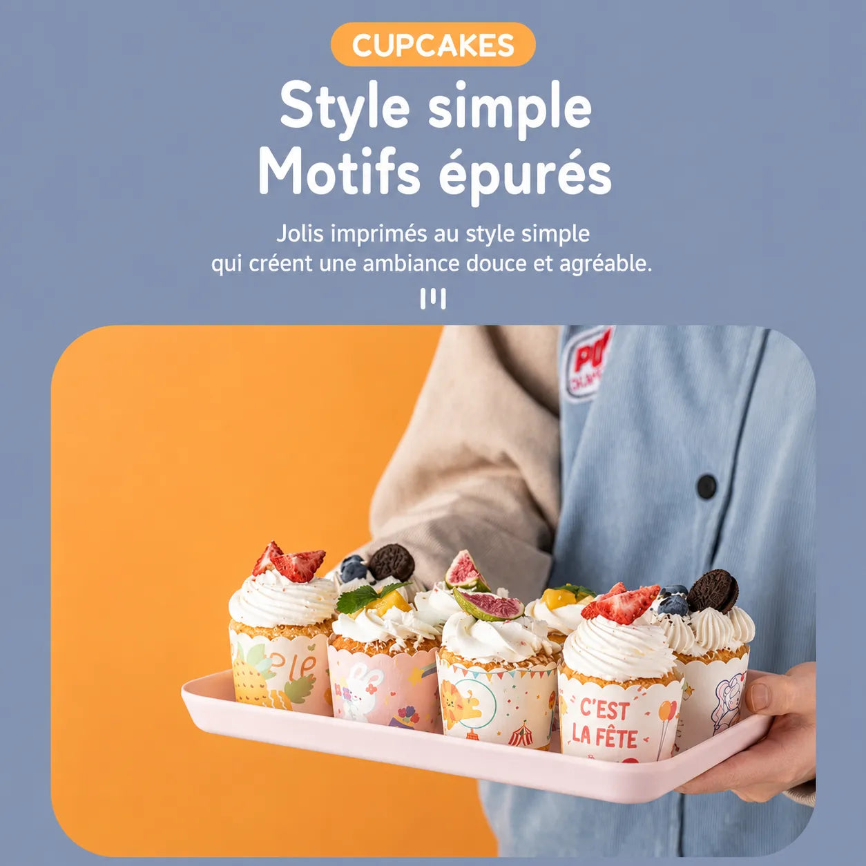 Caissette à Muffin à Motifs Enfantins Mignon