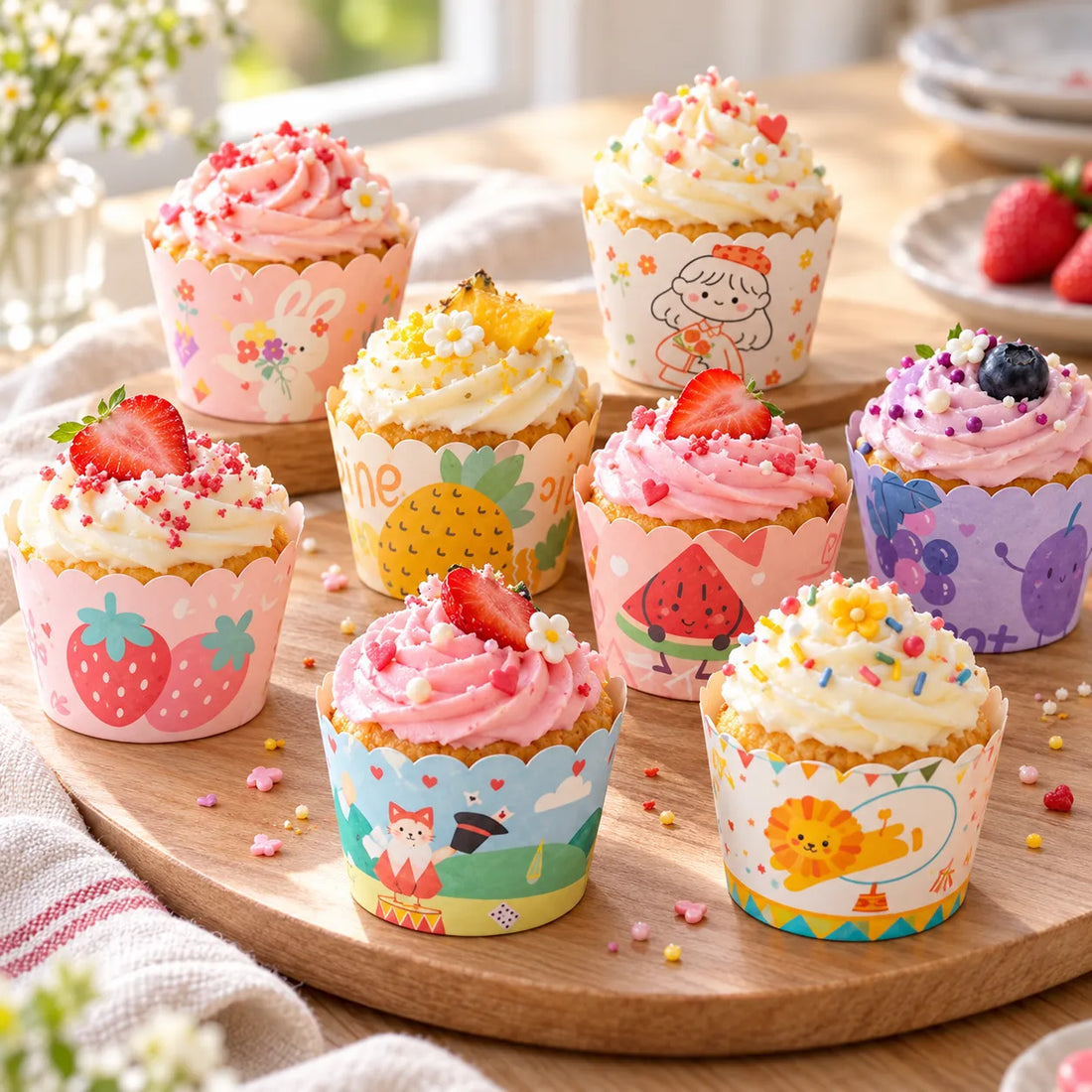Caissette à Muffin à Motifs Enfantins Résistant