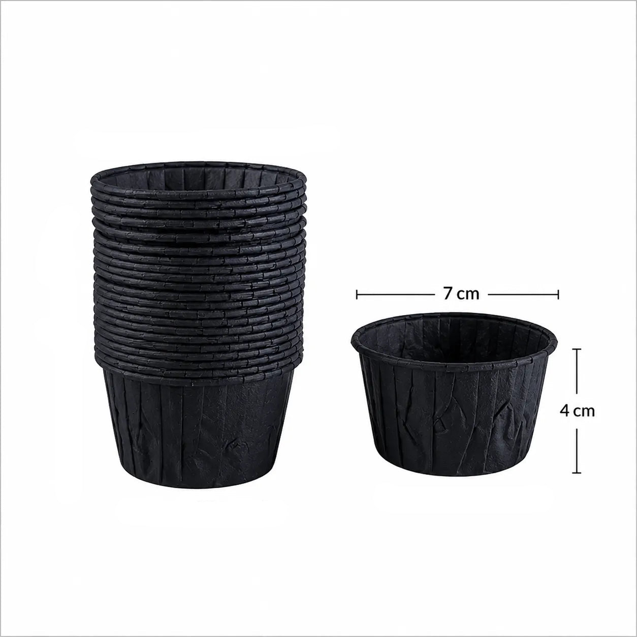 Caissette Muffin Noire Epurée Minimaliste