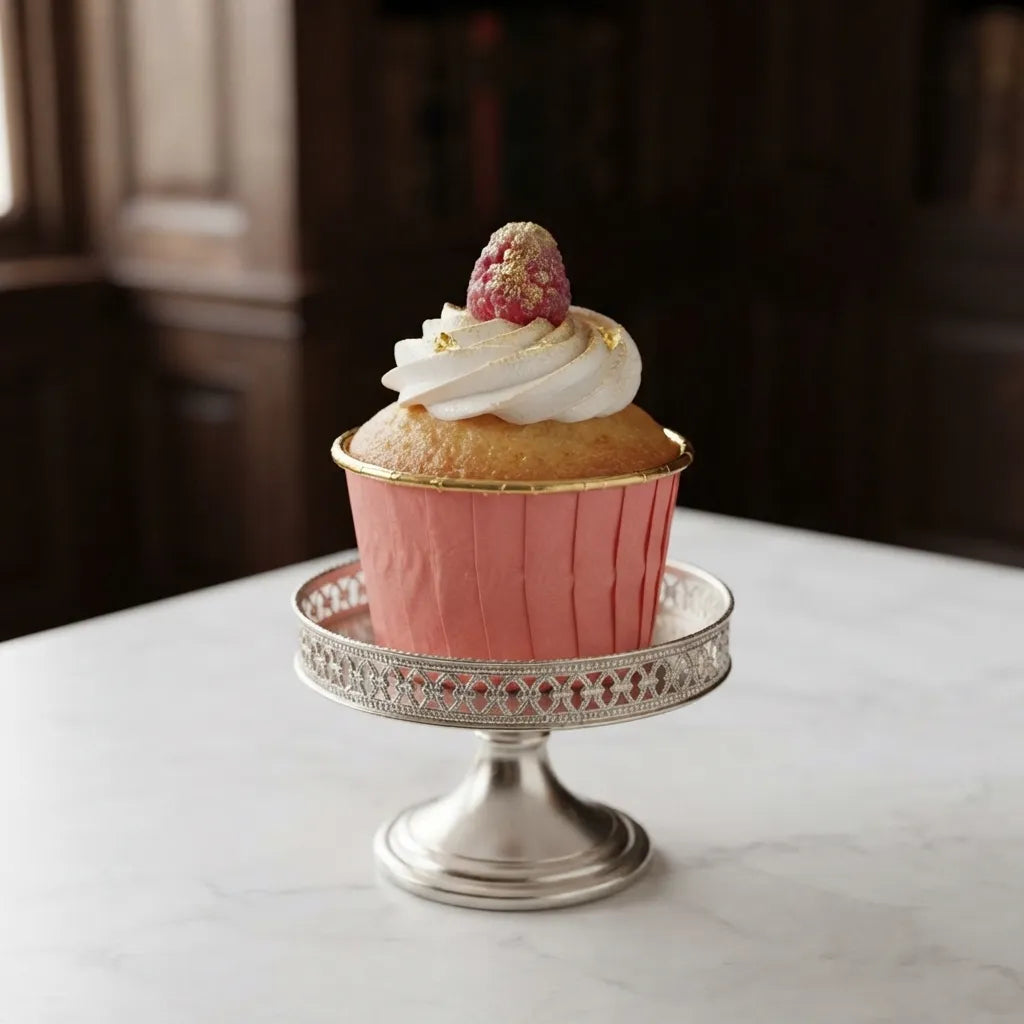 Caissette à Muffin Rouge et Doré Minimaliste