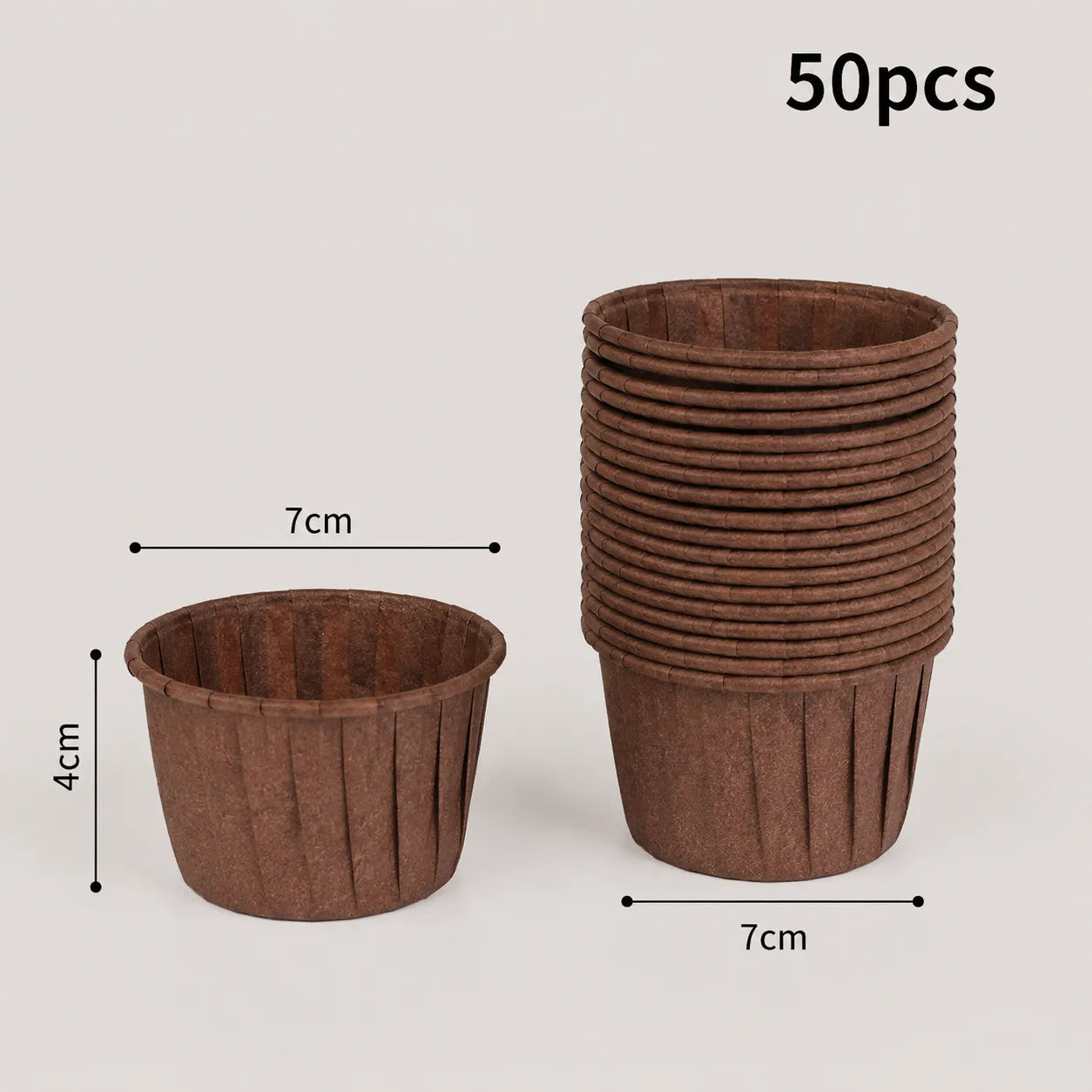 Caissette Muffin en Papier Marron Minimaliste