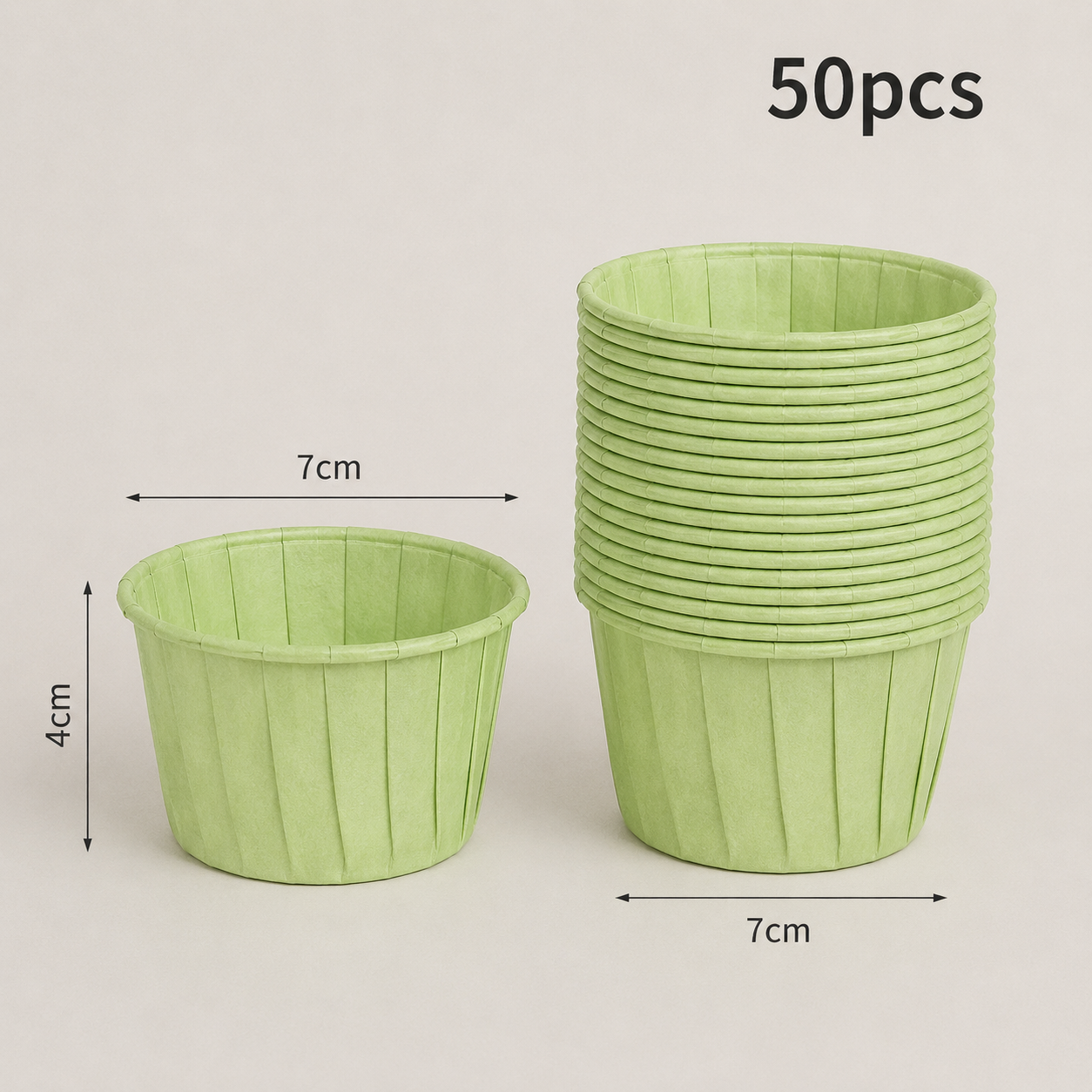 Caissette à Muffin en Papier Vert Taille