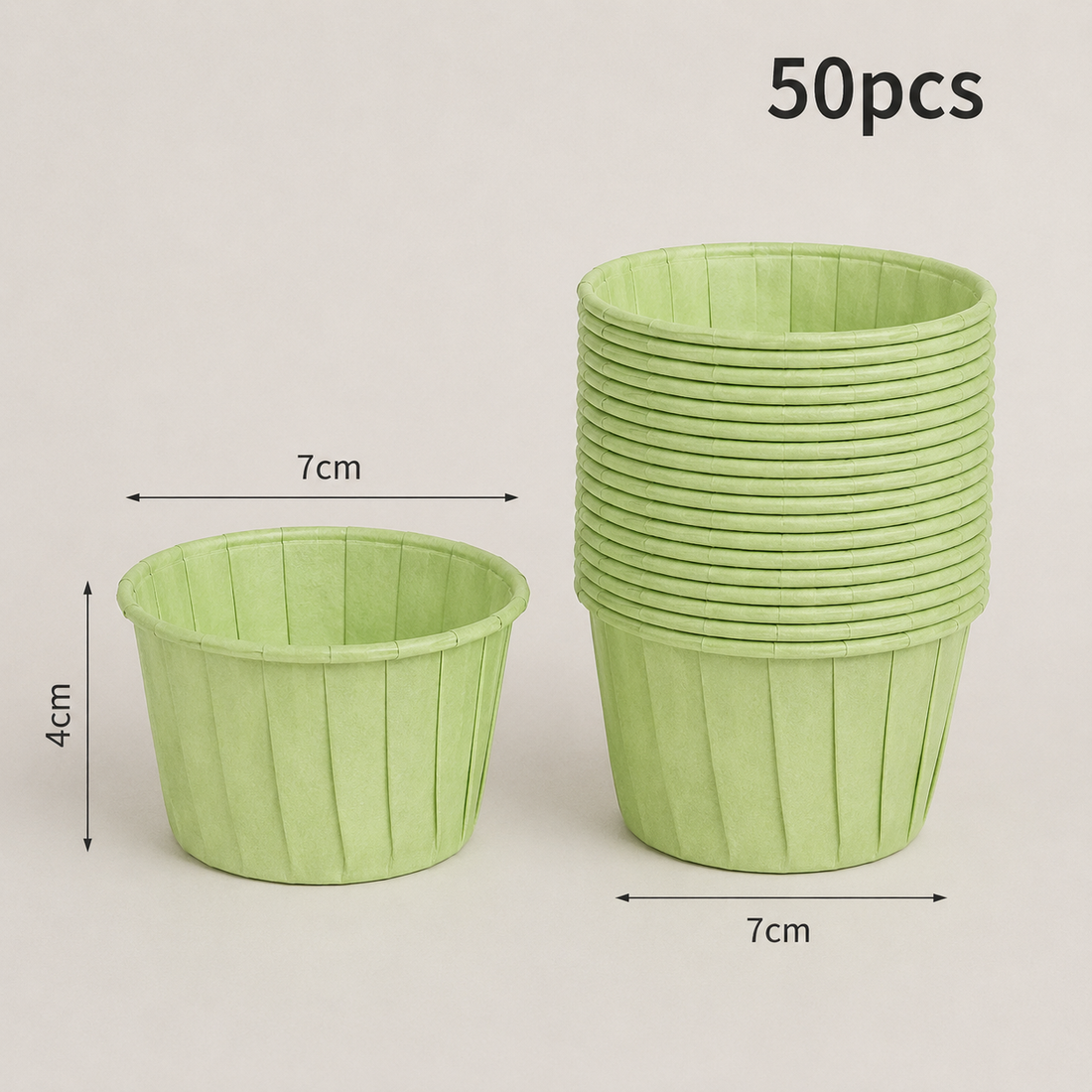 Caissette à Muffin en Papier Vert Taille