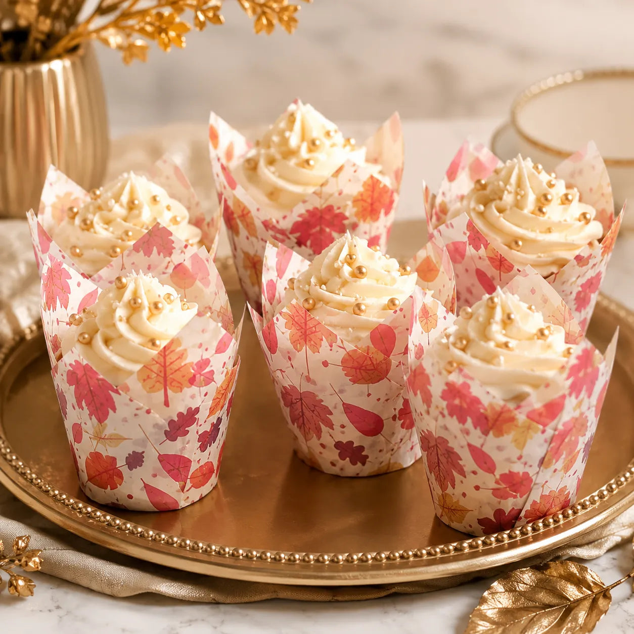 Caissette Pour Cupcake à Feuillages
