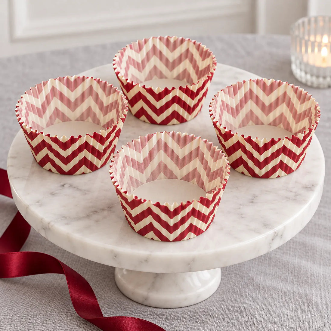 Caissette en Papier Bordeaux Pour Cupcake unique