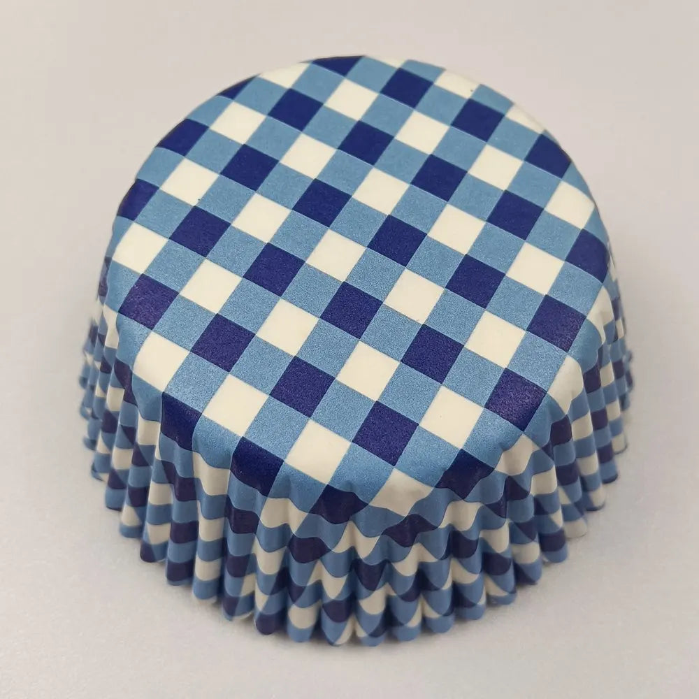 Caissette pour Cupcake Carreaux Bleu et Blanc
