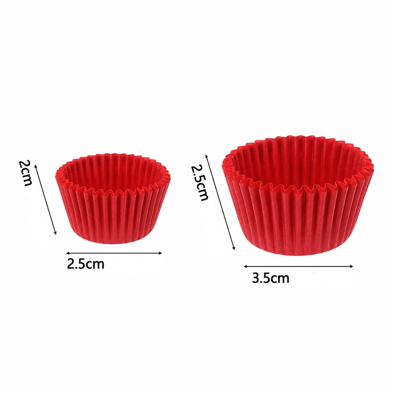 Caissette pour Cupcake en Papier Rouge Minimaliste