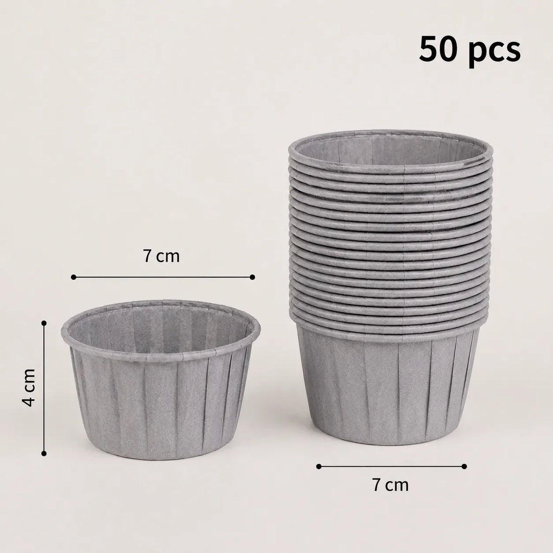 Caissette pour Muffin en Papier Gris Moderne