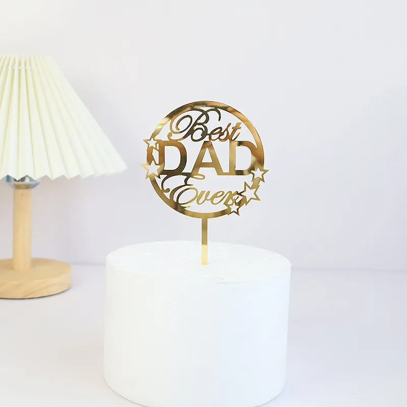 Cake Topper Best Dad Ever chic