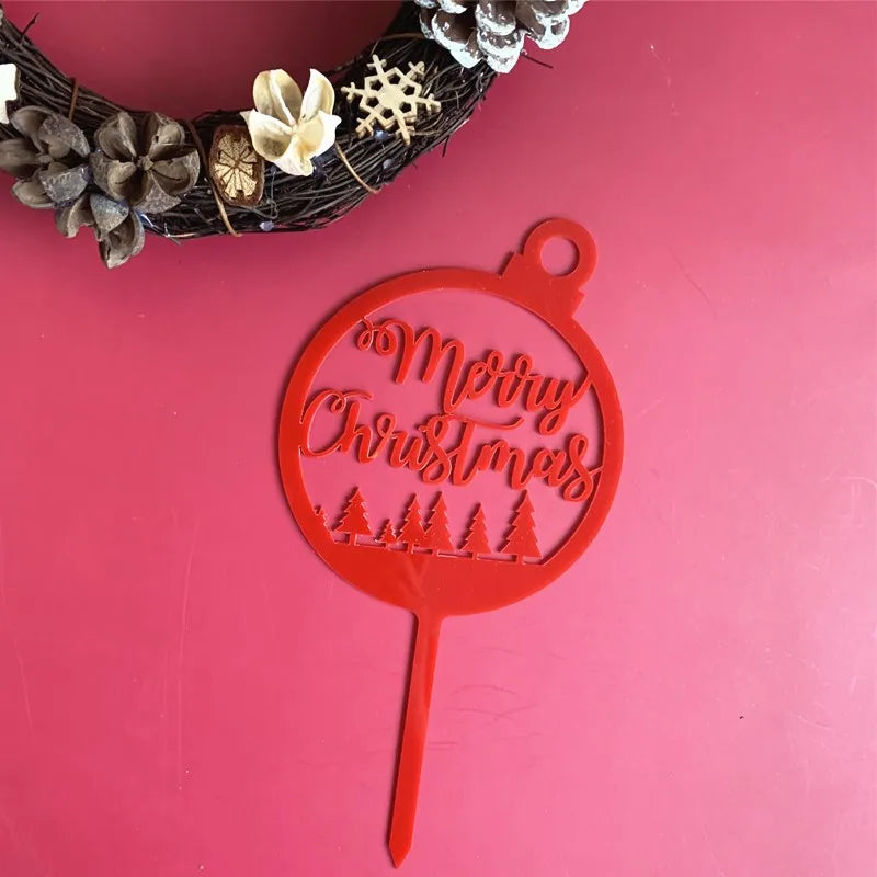 Cake Topper Boule de Noël Chic