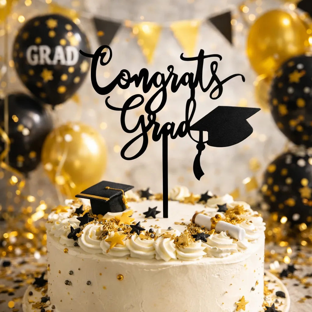 Cake Topper Congrats Grad Unique