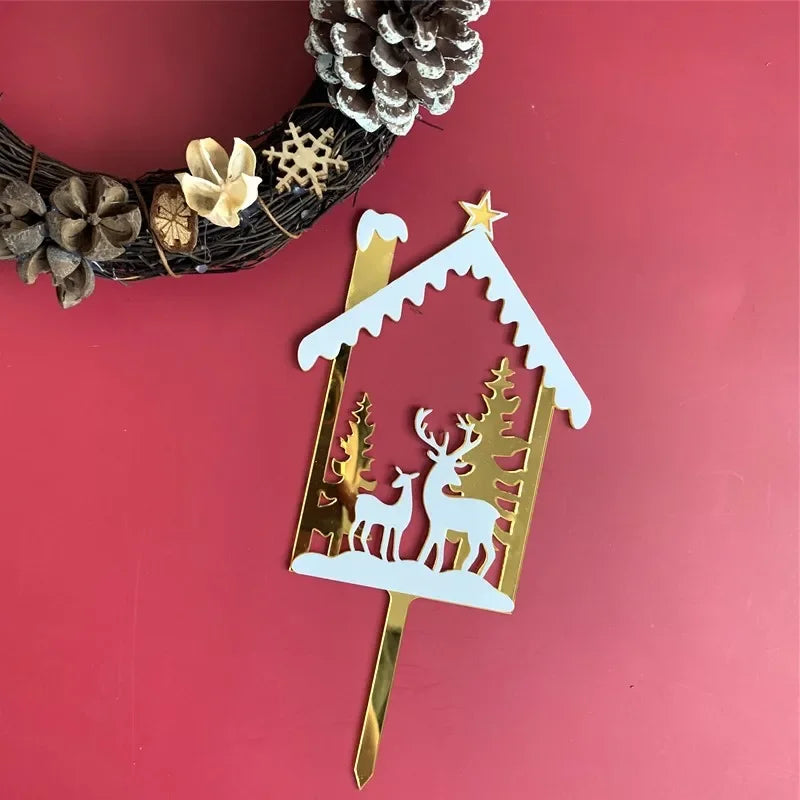 Cake Topper Fête de Noël Chic