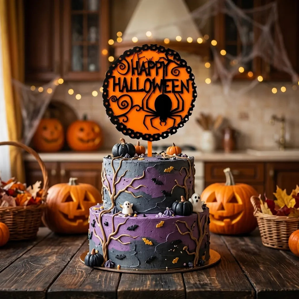 Cake Topper Happy Halloween Design Chic