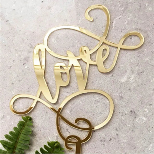Cake Topper Love Doré Chic