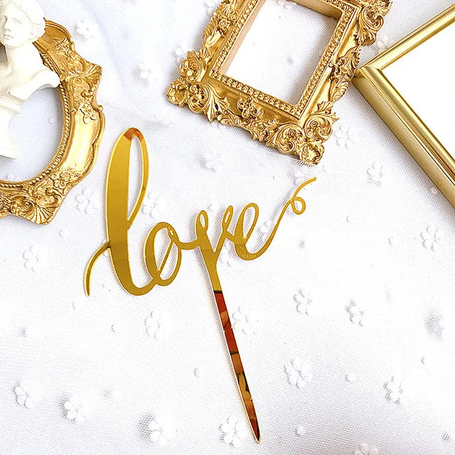 Cake Topper Love Minimaliste Chic