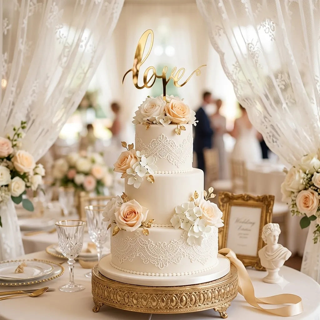 Cake Topper Love Minimaliste Légère