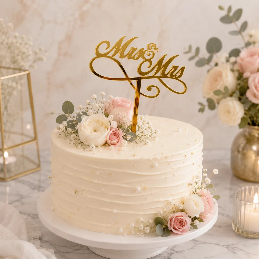 Cake Topper Mr & Mrs Infini Unique
