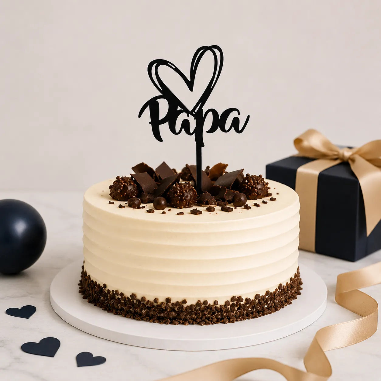 Cake Topper Noir Papa