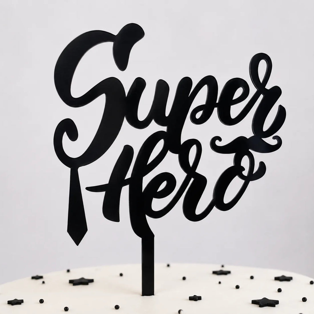 Cake Topper Super Hero Noir chic