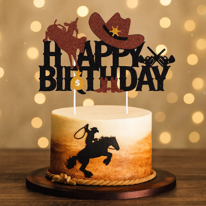 Cake Topper Western Stylé