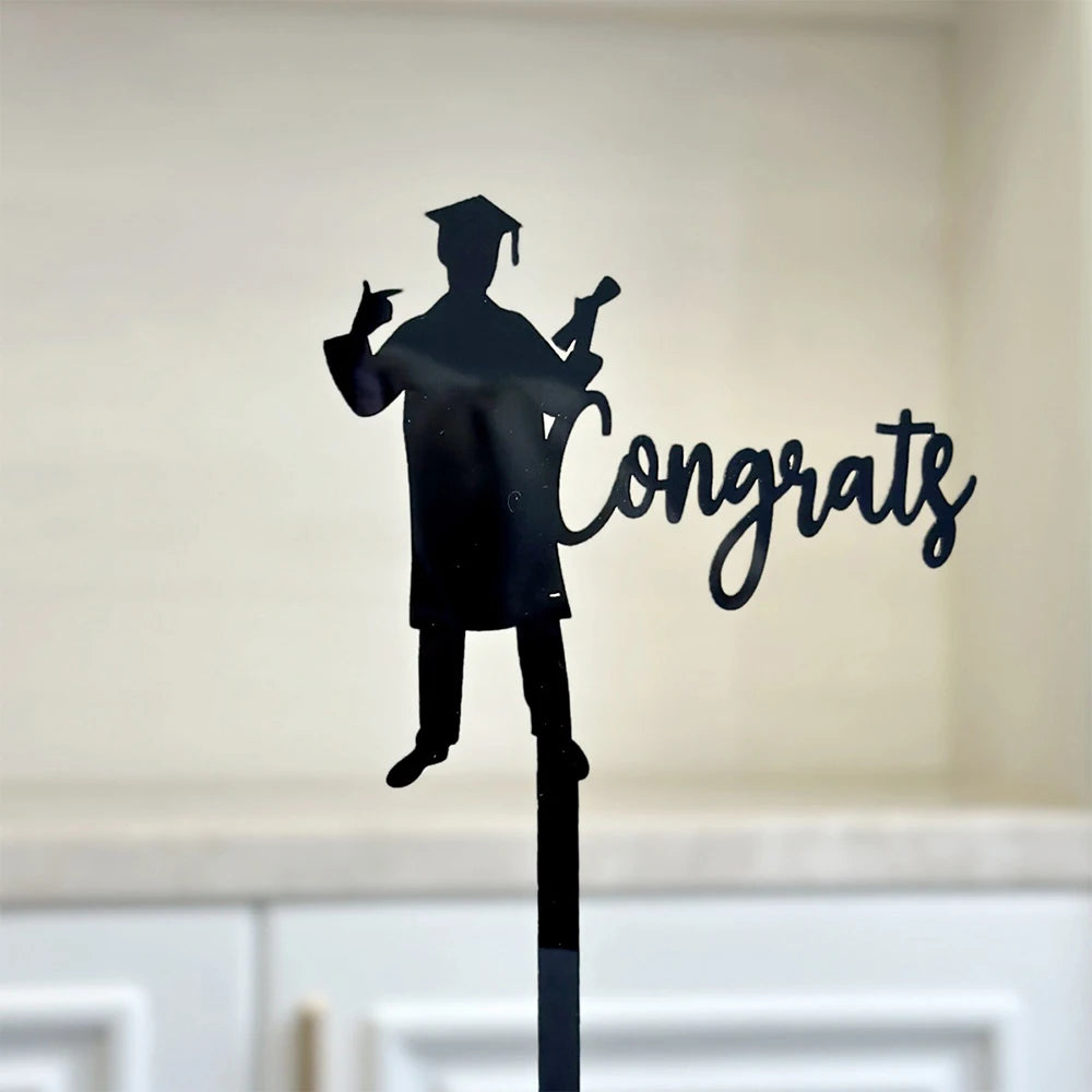 Cake Topper pour Gâteau Diplômé Chic