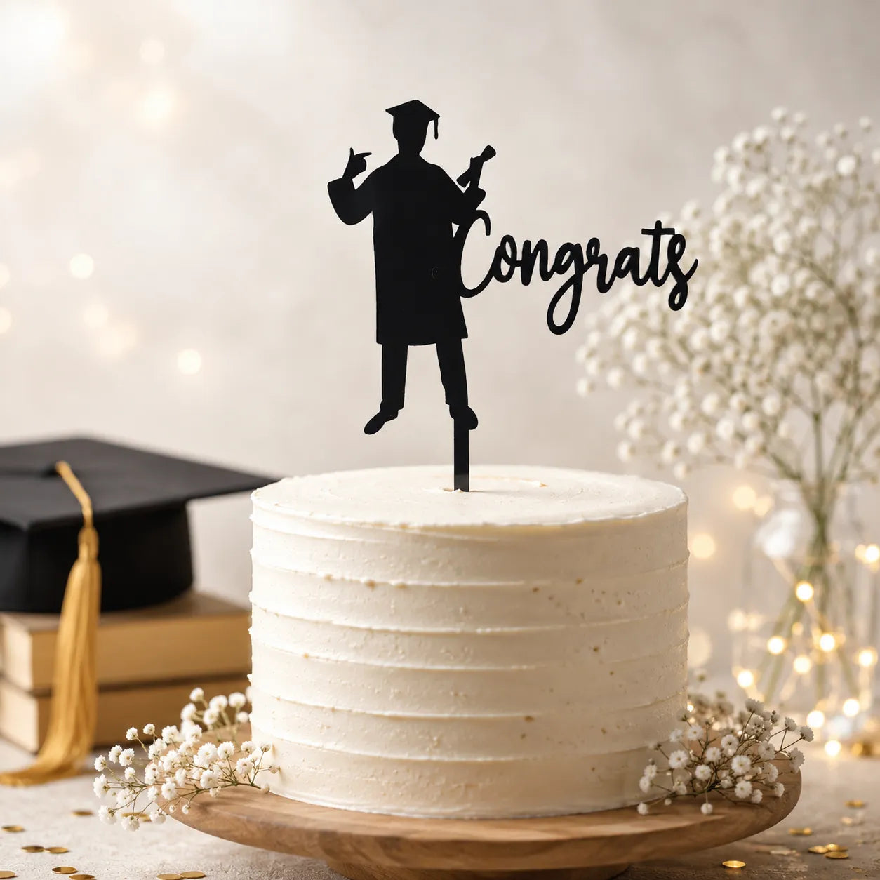 Cake Topper pour Gâteau Diplômé Unique