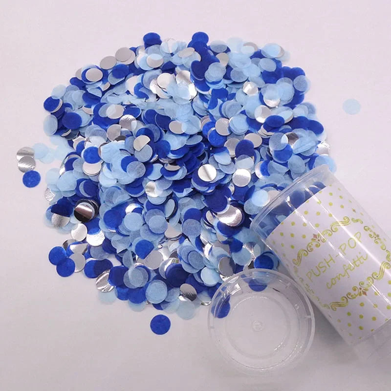 Canon à Confettis Bleus Elégant