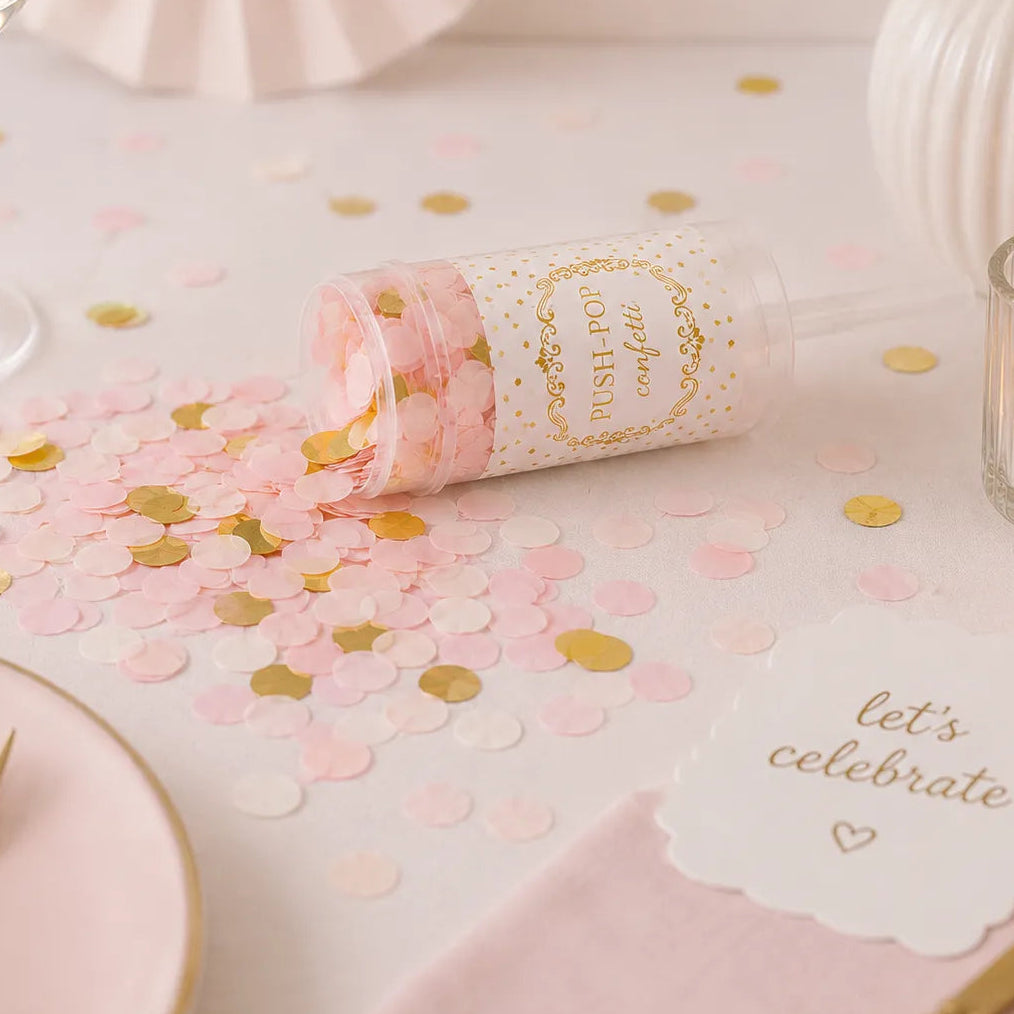 Canon à Confettis Rose Bonbon