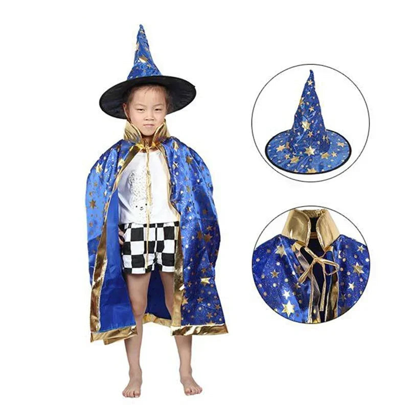 Cape et Chapeau Bleue Stylé