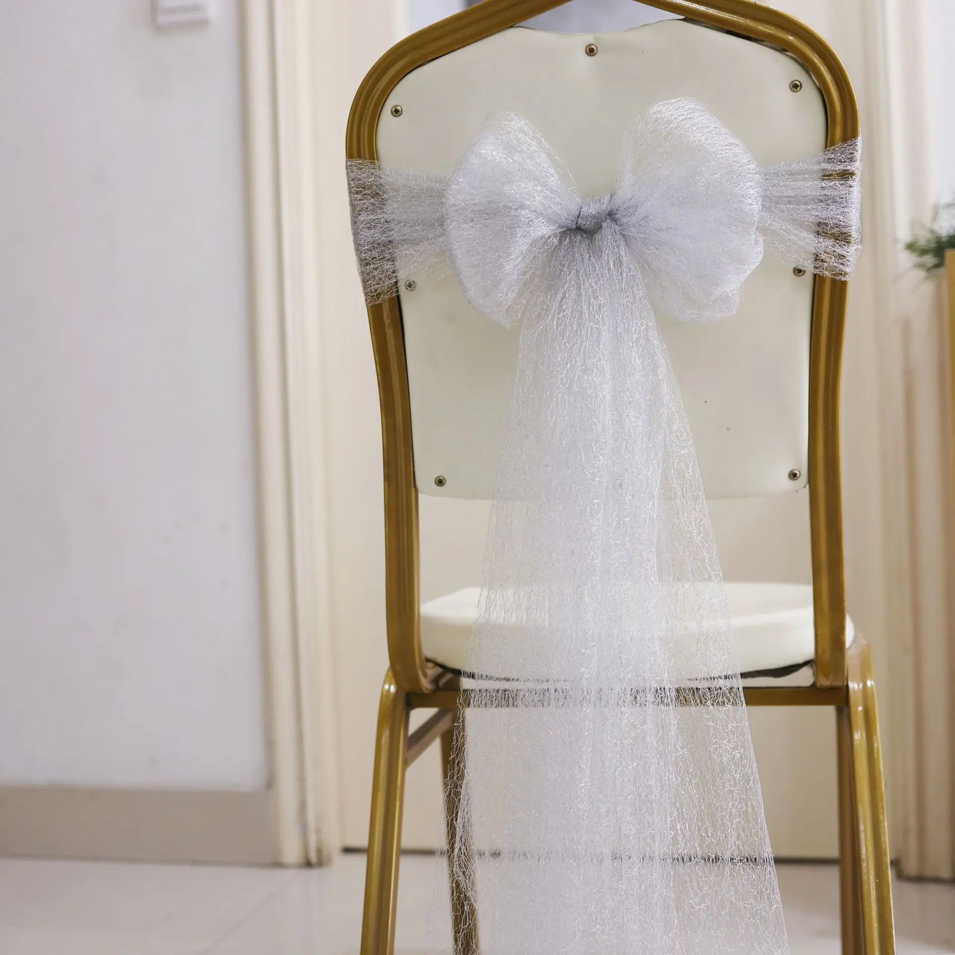 Ceinture de Chaise Argentée Chic