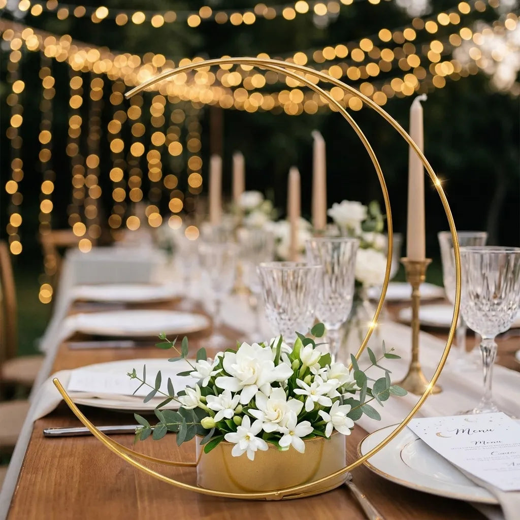 Centre Table Mariage Porte Fleur Lune moderne Design