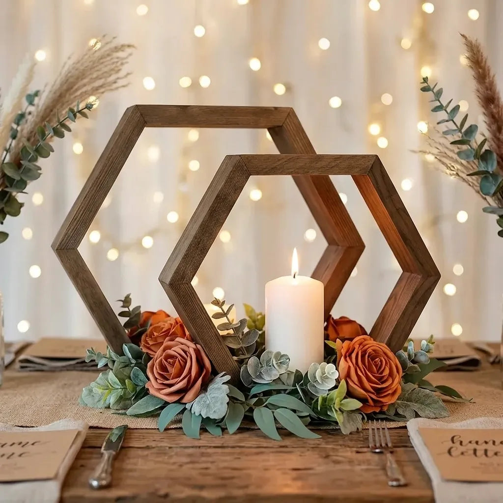 Centre de Table Bois Mariage Design