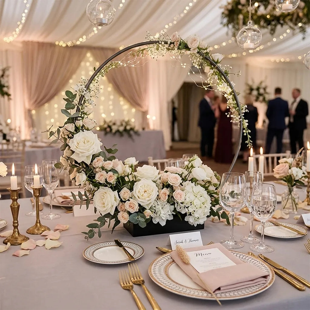 Centre de Table Cerceau Mariage Moderne